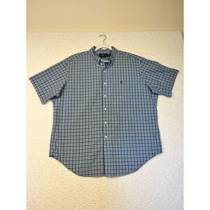 Polo Ralph Lauren‎ Madras 100% Cotton SS Casual Plaid Collared Shirt Size XXL